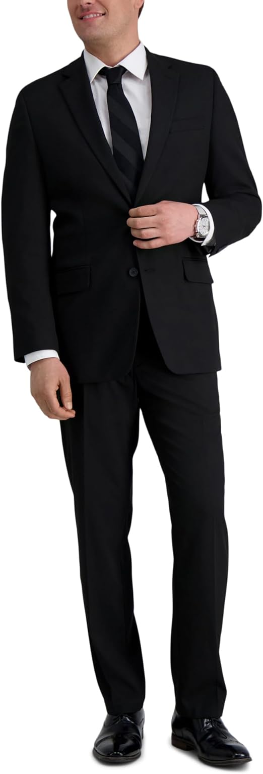 Haggar Men's Premium Tailored Fit Solid Suit Separates-Pants and Jackets