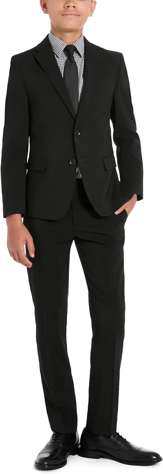 Kenneth Cole REACTION Slim Fit Suit: Formal Jacket & Pants Set for Boys