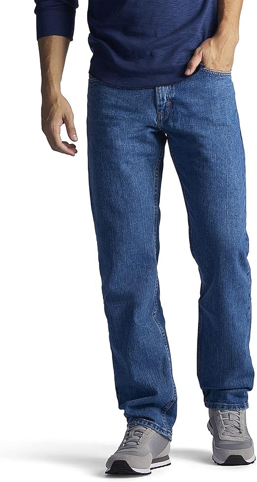 Lee Men's Regular Fit Straight Leg Jean, Pepperstone, 34W x 28L